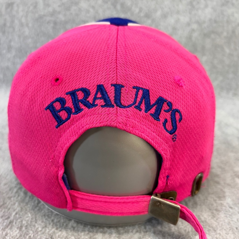 Braums Ice Cream Cone Adult Blue Pink Hat Adjustable Mesh Strapback OSFM - Picture 3 of 12